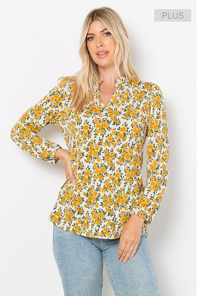 PT11547 WRINKLE FREE LONG SLEEVE TOP